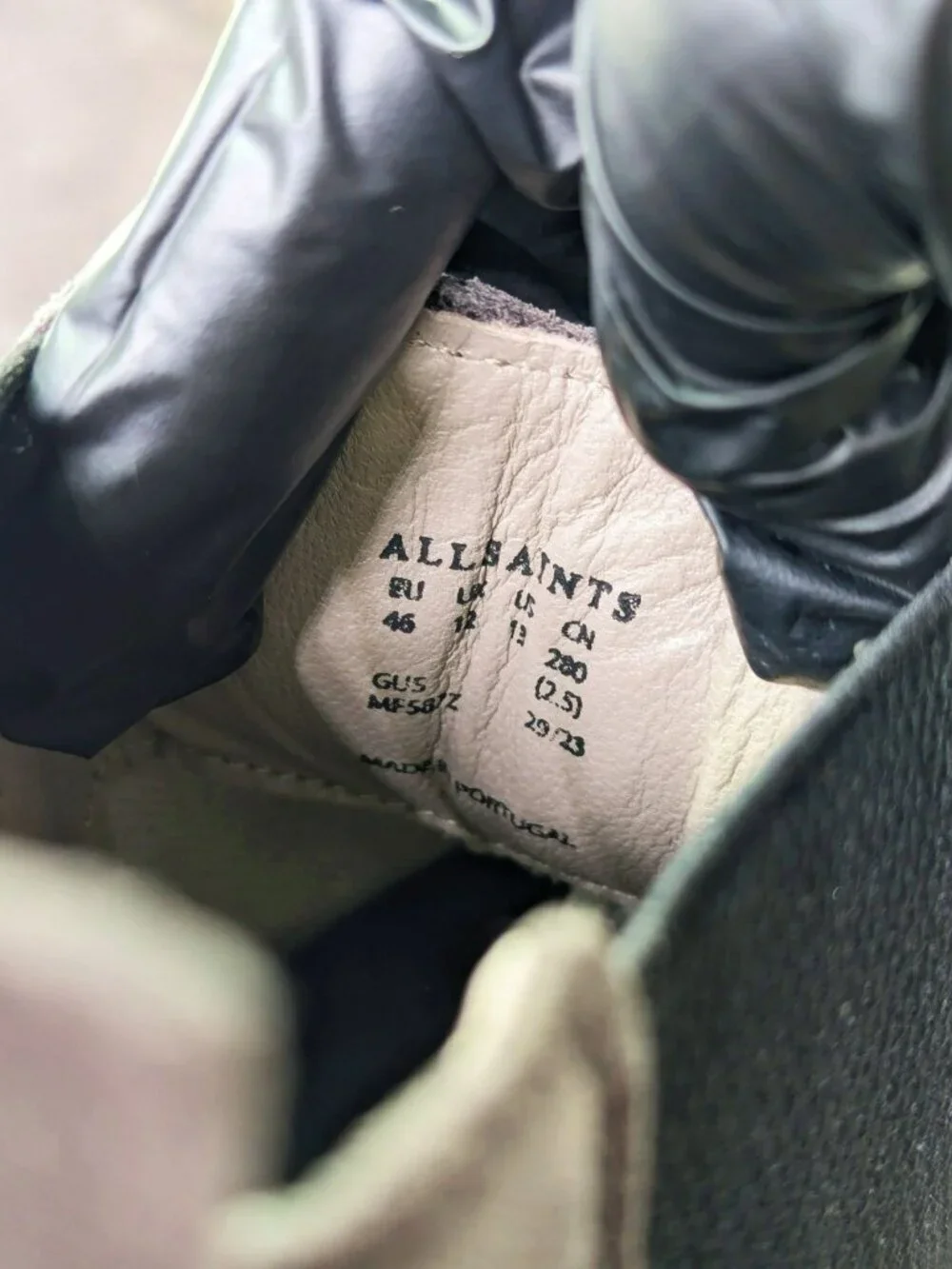 Allsaints Men's Gus Pull On Chelsea Boots Grey Suede Size 13 (MSRP $349)